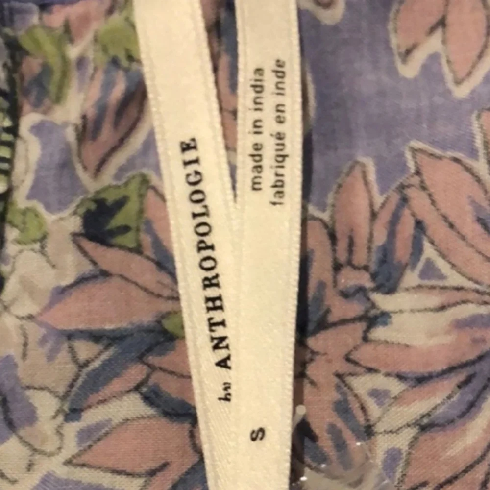 Anthropologie Romerio Sleep Jumpsuit Purple Floral Tassels Size Small‎